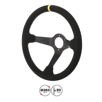 Volante sportivo a calice Carrera 35 - in camoscio - Simoni Racing