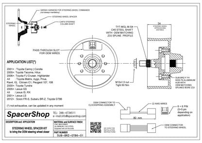 Toyota GR86 distanziale volante